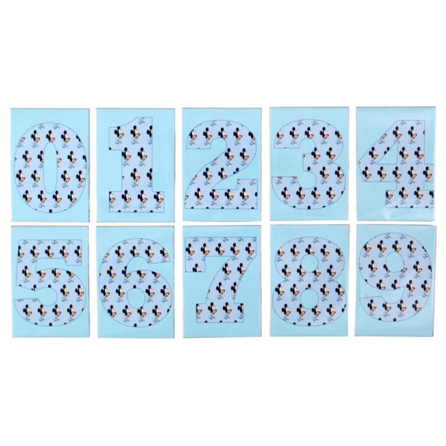 Set cifre magnetice bleu mouse