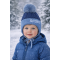 Caciula copii dublura fleece sport bleumarin-albastru