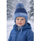 Caciula copii dublura fleece sport bleumarin-albastru