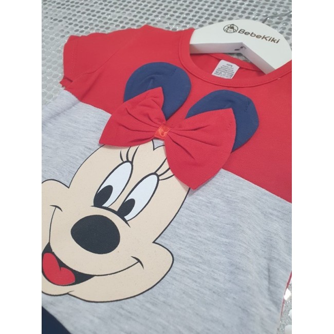 Costum fete minnie rosu-gri