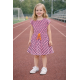 Rochita fetite orange cu buline elastica