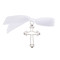 Set 25 marturii botez cruciulita cu fundita alba
