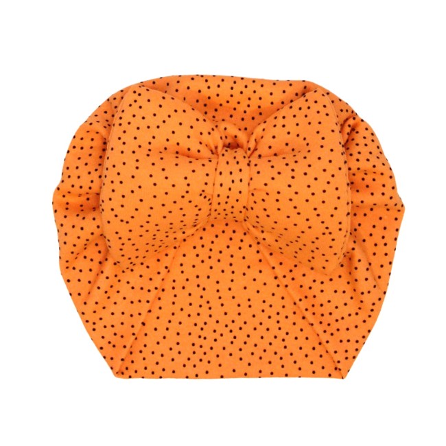 Turban bumbac fundita mare orange punctulete
