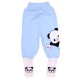 Pantaloni bebe bumbac cu sosete bleu panda