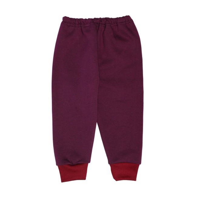 Pantaloni de trening copii bumbac vatuit grena