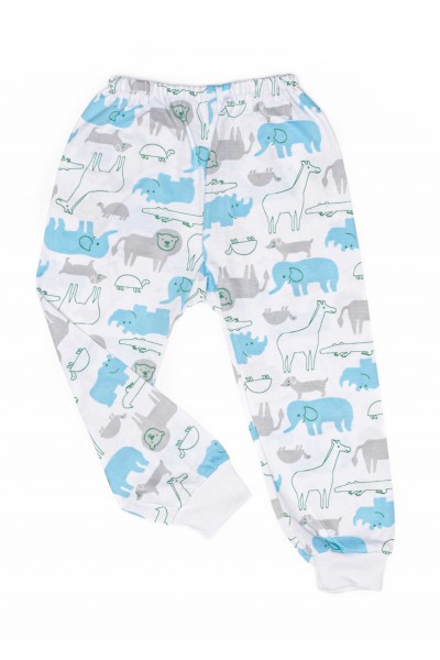 Pantaloni casa bumbac adonis elefanti bleu
