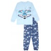 Pijamale copii bumbac premium bleu-bleumarin avion