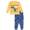 Pijamale copii bumbac premium dino roar galben