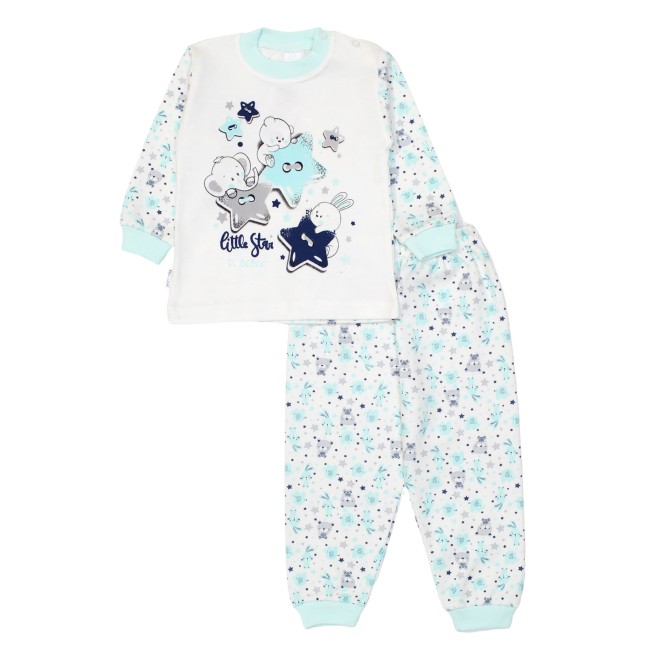 Pijamale copii bumbac azur el bebek little star animalute